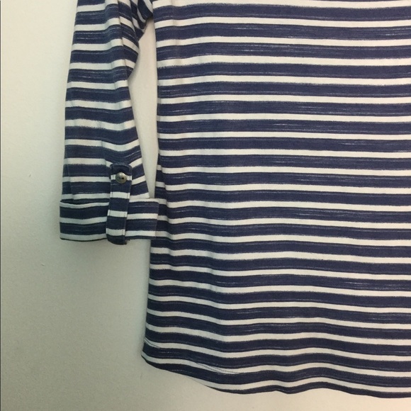 Women’s Croft Barrow M Medium 8 - 10 Crewneck Shirt Striped Navy White NWOT - Picture 6 of 8